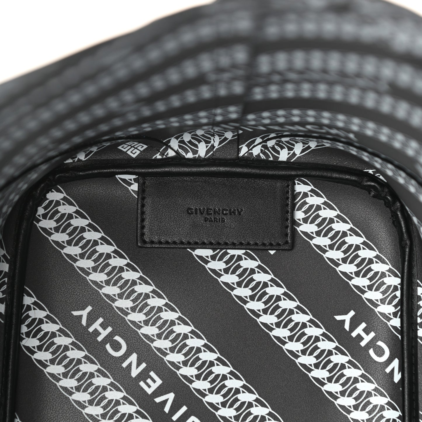 Smooth Calfskin Wing Shopper Tote Black White