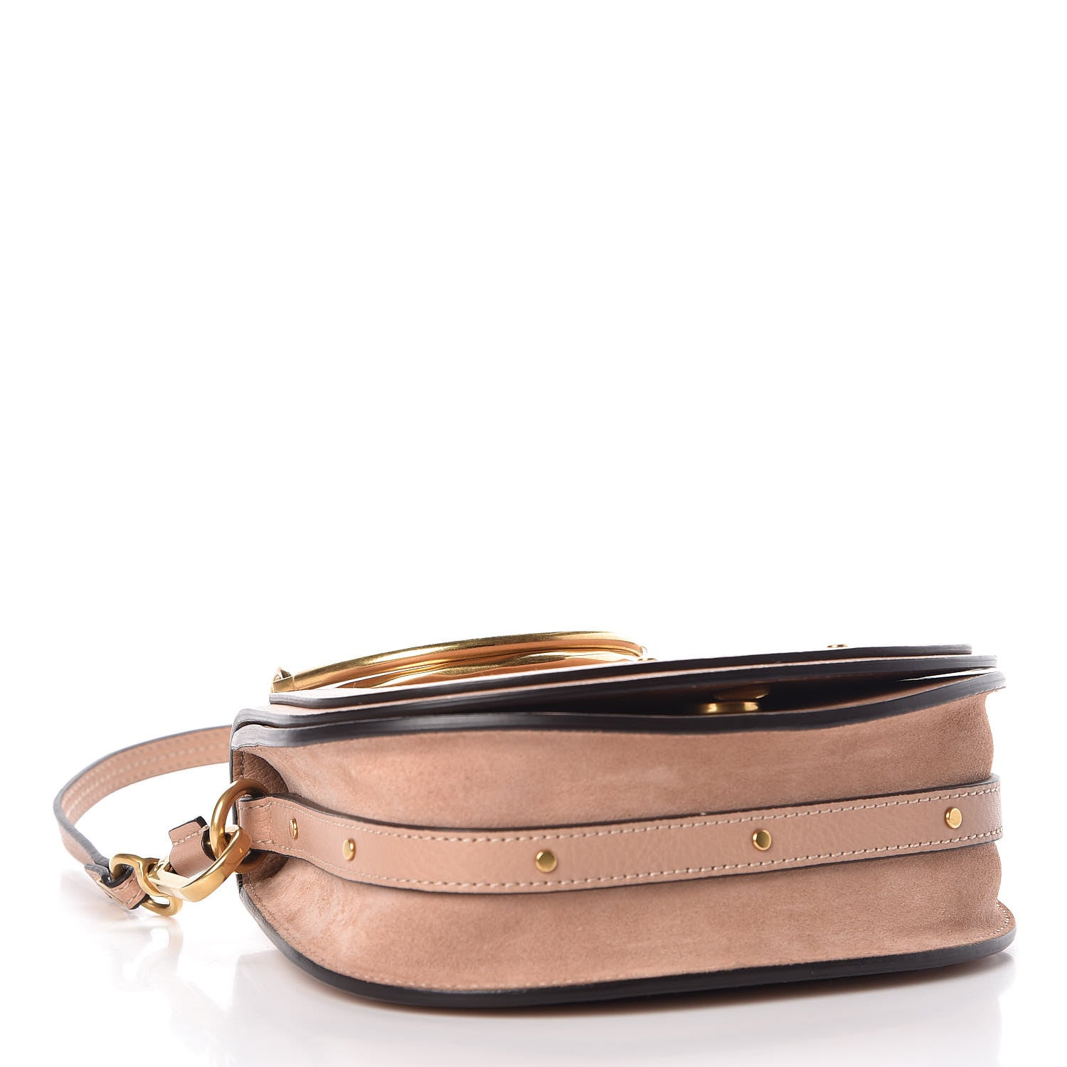 Chloe Calfskin Suede Small Nile Bracelet Bag Biscotti Beige 4 of 7