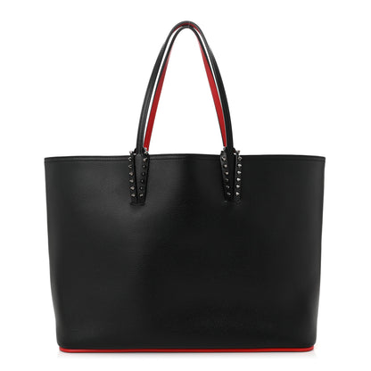 Christian Louboutin Calfskin Spikes East West Cabata Tote Black 1 of 12