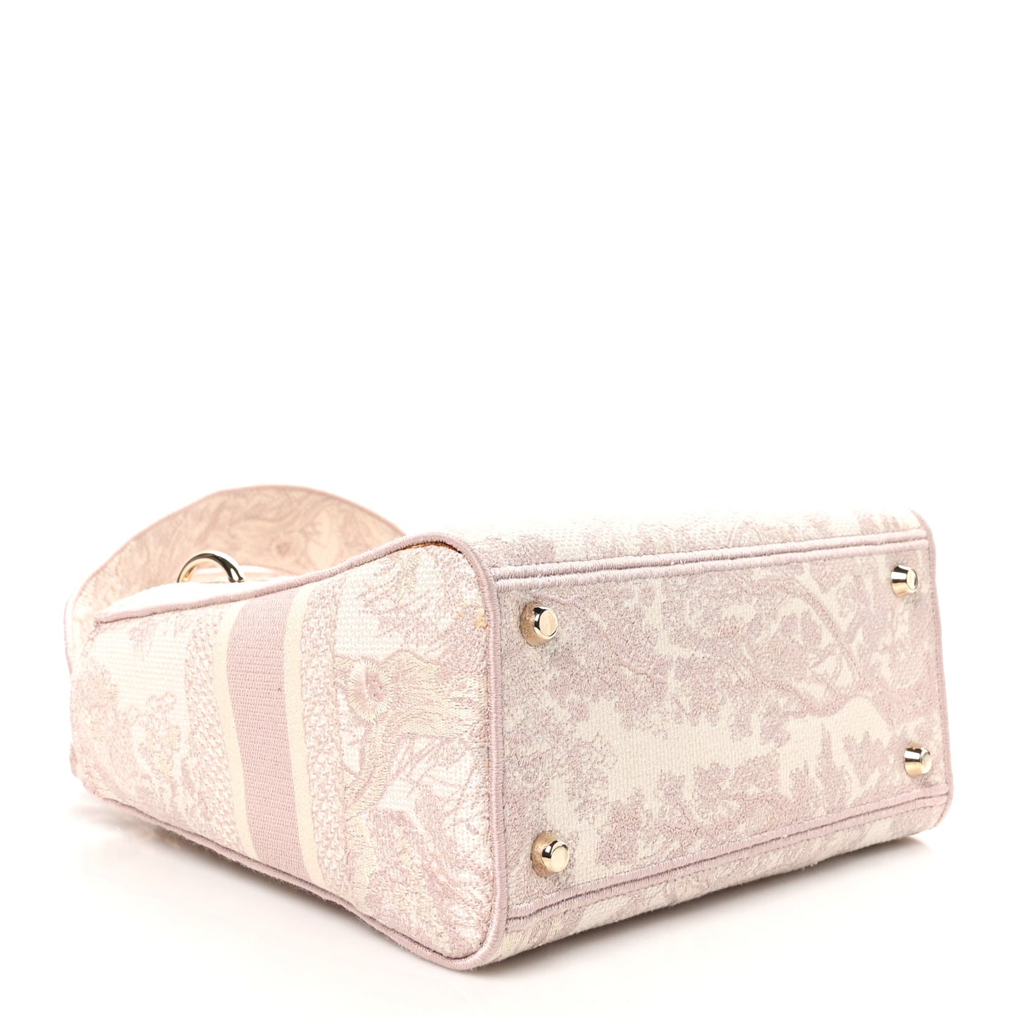 Canvas Toile De Jouy Reverse Embroidered Medium Lady D-Lite Rose