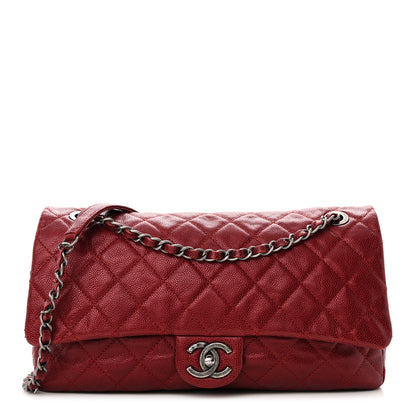 Chanel Iridescent Caviar Quilted Large Chic Flap Red 1 of 14