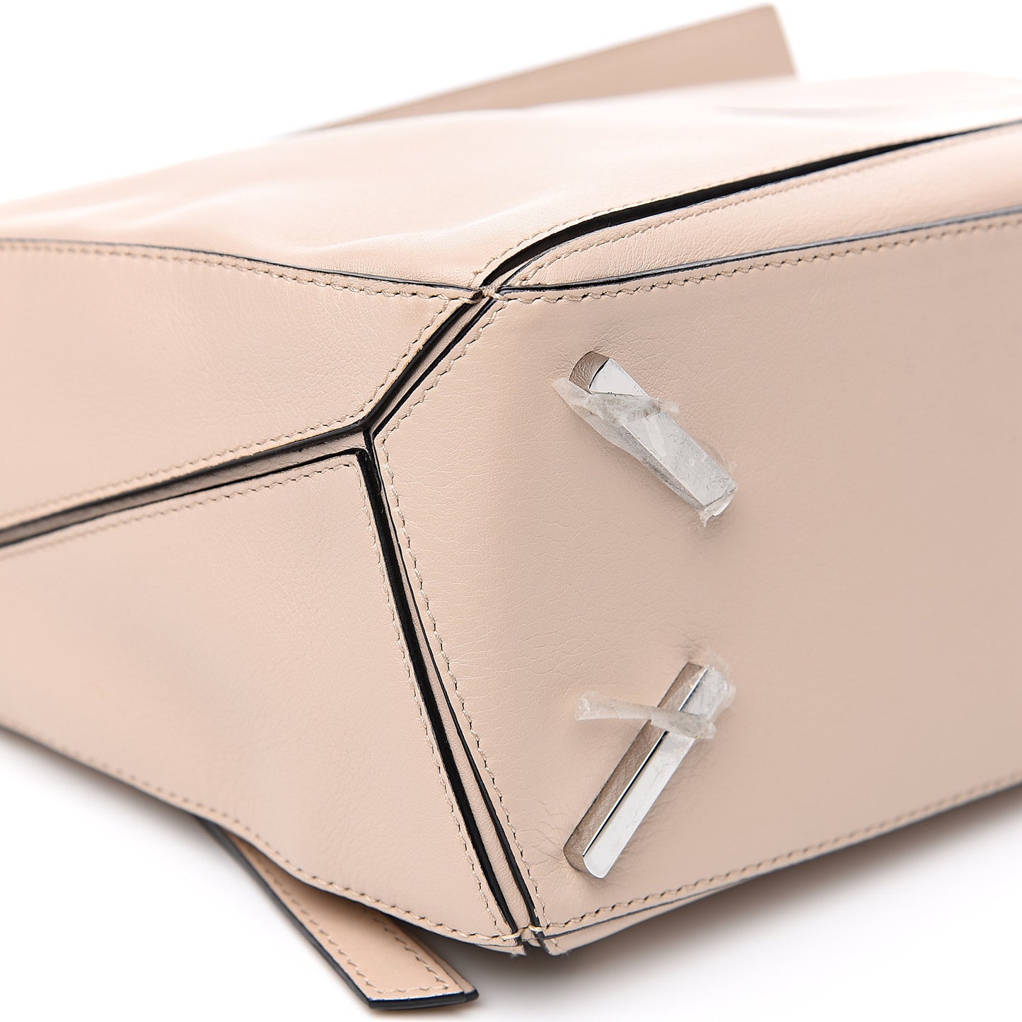 Calfskin Small Puzzle Bag Light Oat