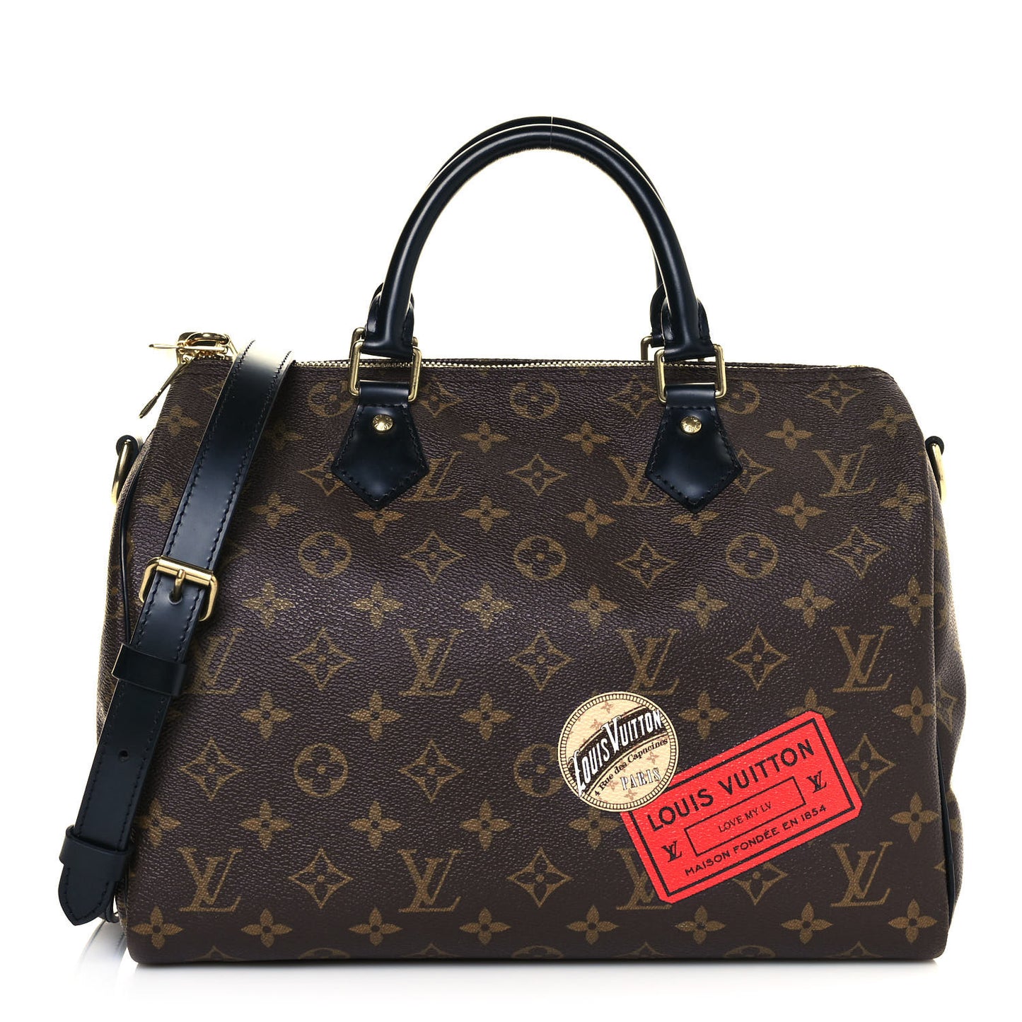 Monogram My World Tour Speedy Bandouliere 30 Black