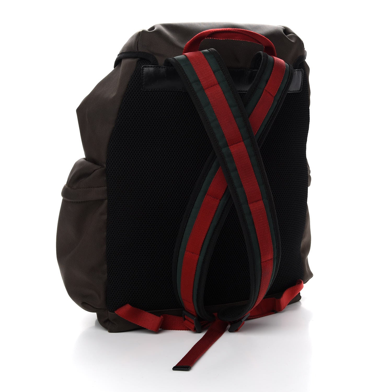 Gucci Techno Canvas Web Double Buckle Backpack Brown 3 of 13