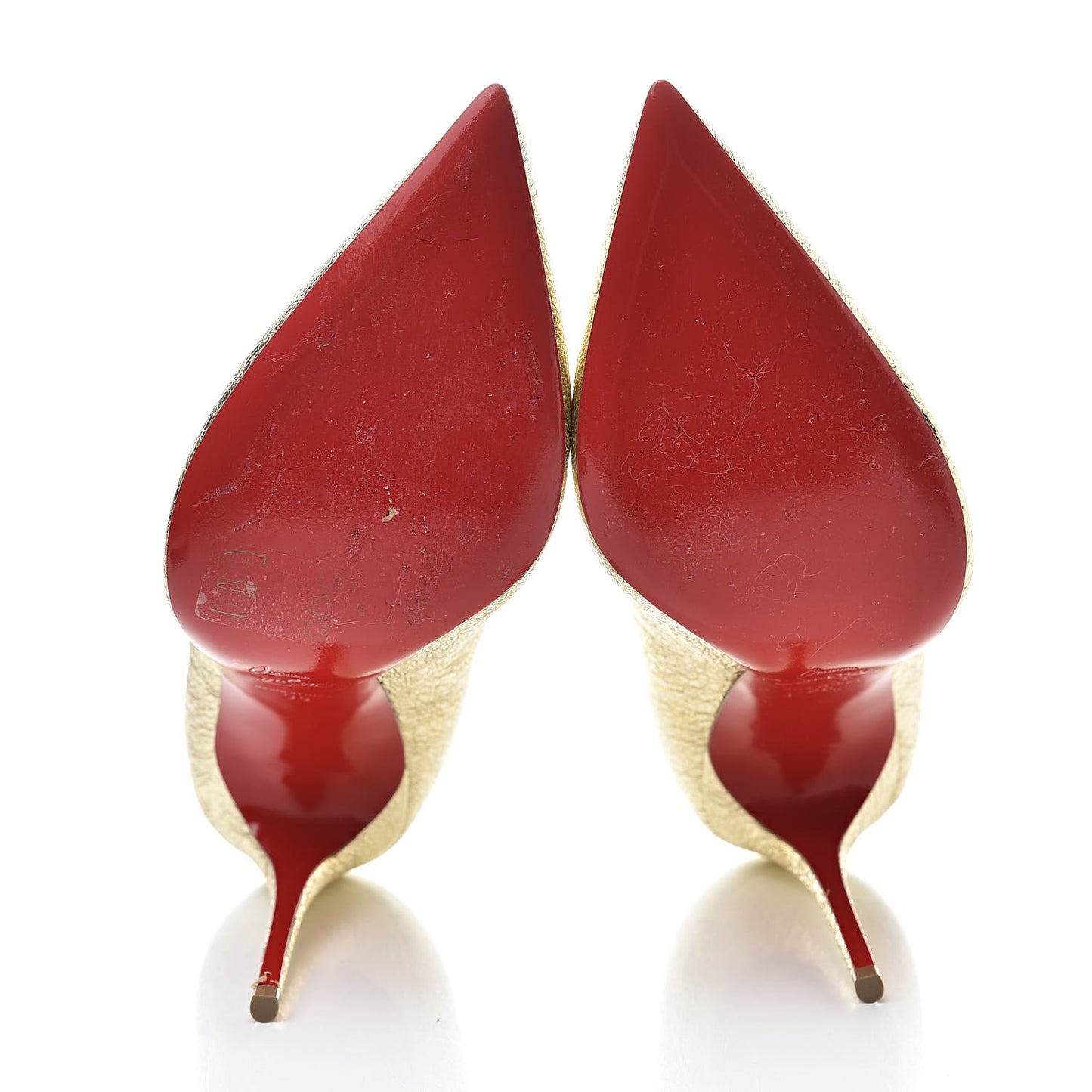Metallic Crinkled Nappa Pigalle Follies 100 Pumps 38 Platine