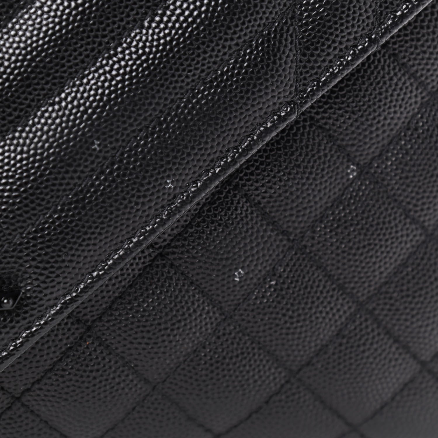 Saint Laurent Grain De Poudre Textured Mixed Matelasse Triquilt Medium Monogram Satchel Black 9 of 9