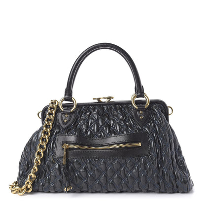Marc Jacobs Calfskin Quilted Stam Navy 1 of 10