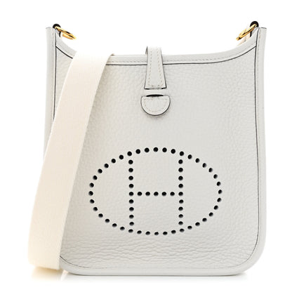 Hermes Taurillon Clemence Amazone Evelyne TPM New White 1 of 11