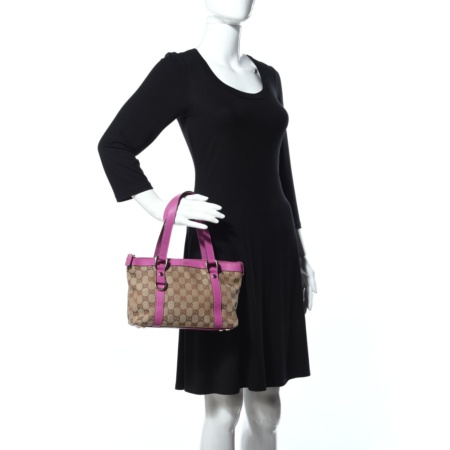 Gucci Monogram Small Abbey Tote Pink 696052 – FASHIONPHILE