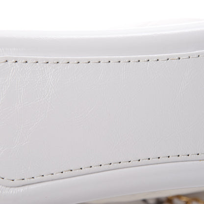 Chanel Patent Goatskin Quilted Small Gabrielle Hobo White 11 of 14