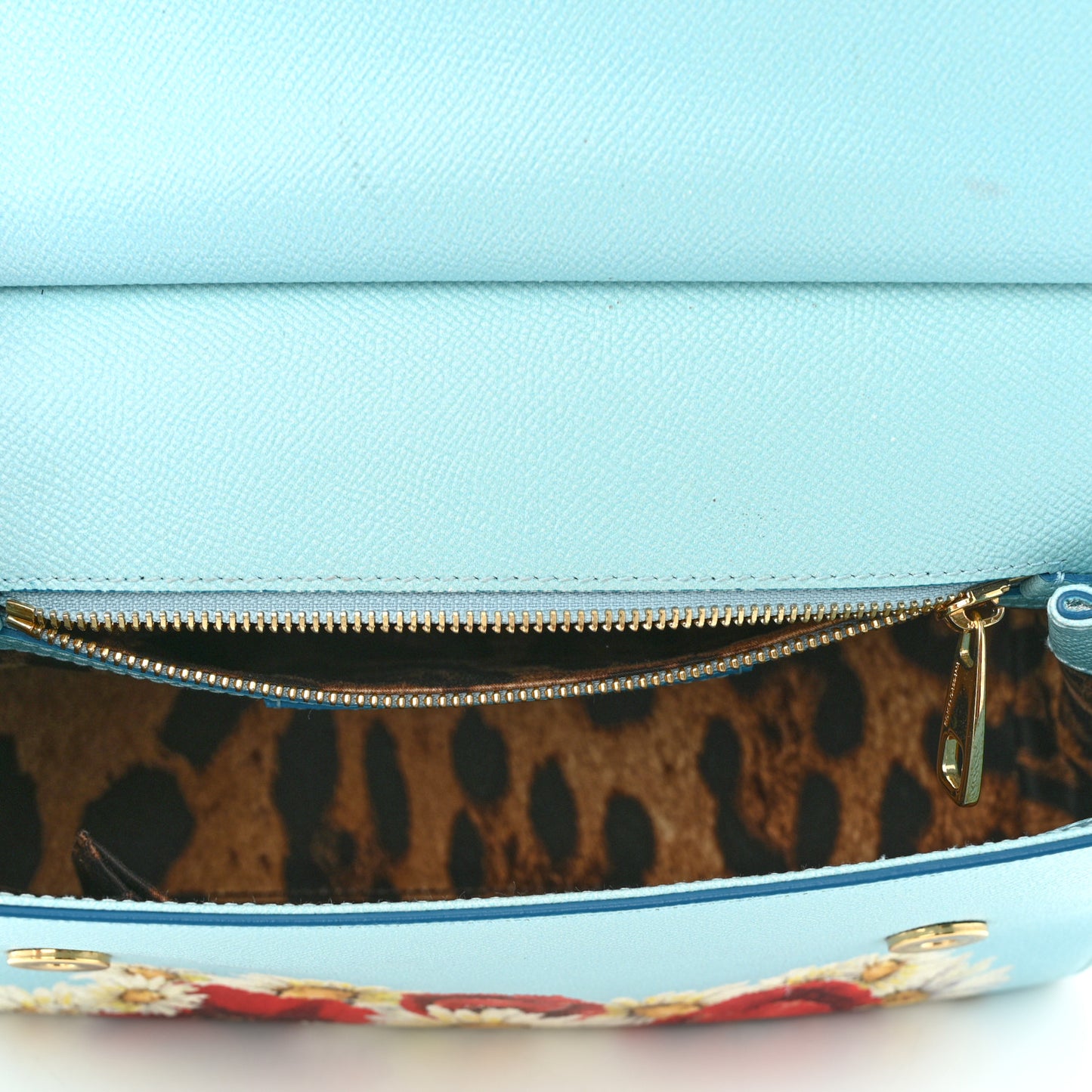 Dauphine St.Giap Papaveri Print Medium Miss Sicily Satchel Celeste