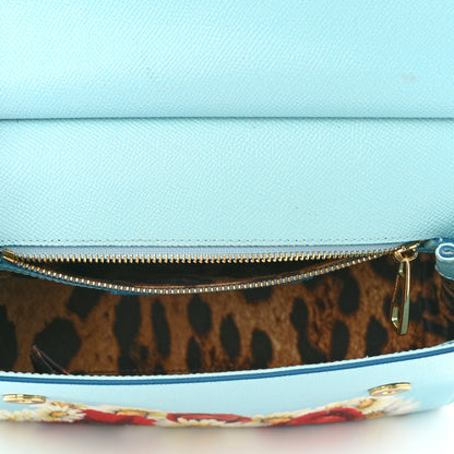 Dolce & Gabbana Dauphine St.Giap Papaveri Print Medium Miss Sicily Satchel Celeste 5 of 10