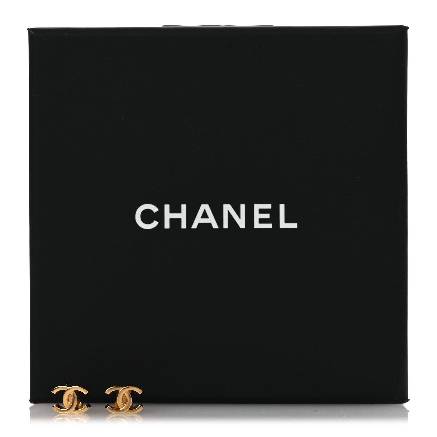 Chanel Metal CC Mini Stud Earrings Gold 5 of 5