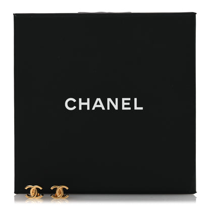 Chanel Metal CC Mini Stud Earrings Gold 5 of 5