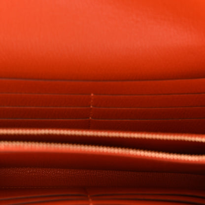 Hermes Shiny Alligator Kelly Longue Wallet Orange 5 of 11