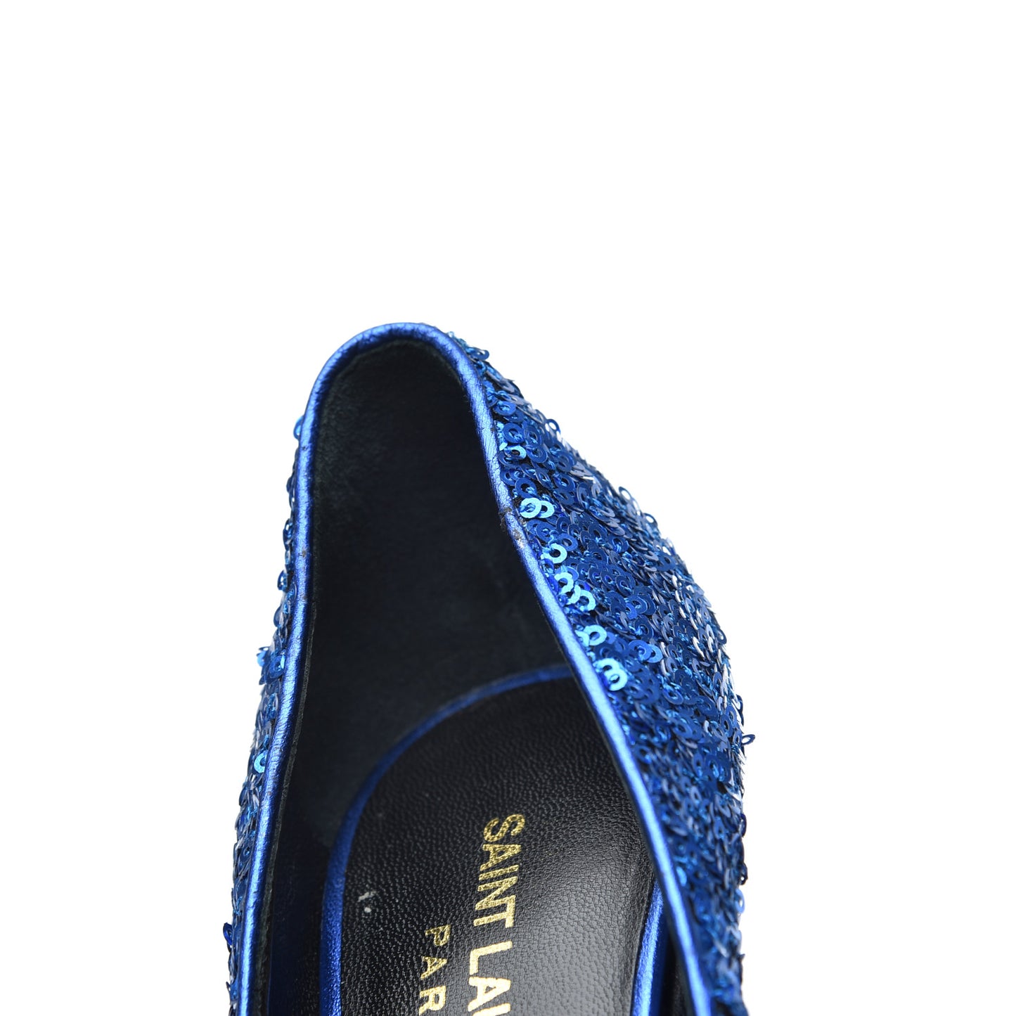 Sequin Paris 105 V Cut Pumps 35 Bleu Roy