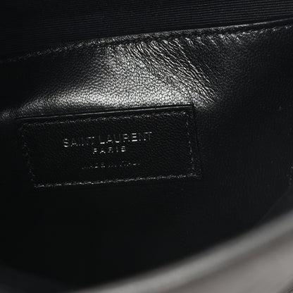 Saint Laurent Crocodile Embossed Calfskin West Hollywood Monogram Fold Over Clutch Earth 6 of 7