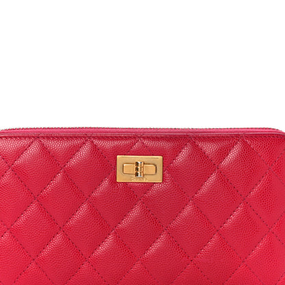 Chanel Caviar Quilted Reissue Zip Around Wallet Pink 9 of 18
