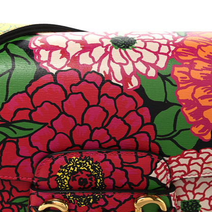 Gucci X KEN SCOTT New Shangai Calfskin Pomponica Print Horsebit 1955 Shoulder Bag Multicolor Fuxia Pompon 8 of 10