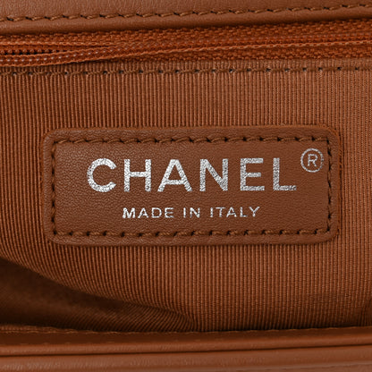 Chanel Calfskin Quilted New Medium Boy Flap Dark Beige 6 of 10