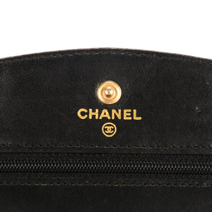 Chanel Caviar Timeless CC Wallet On Chain WOC Black 6 of 8