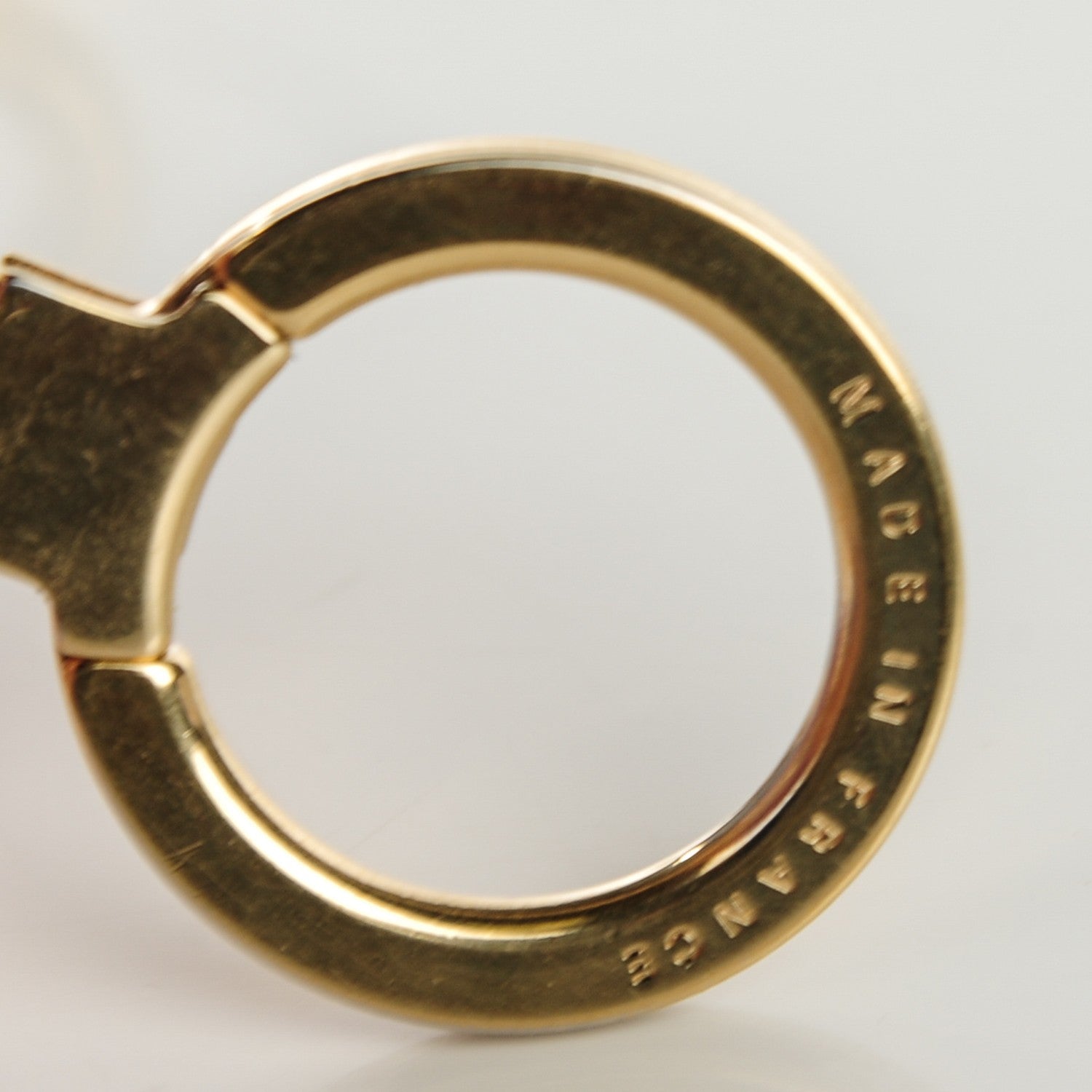 Louis Vuitton Metal Pochette Extender Key Ring Chain Gold 4 of 5