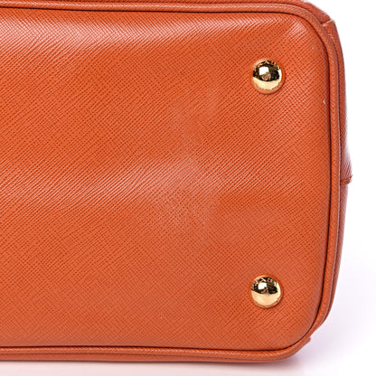 Prada Saffiano Lux Small Tote Papaya 13 of 14