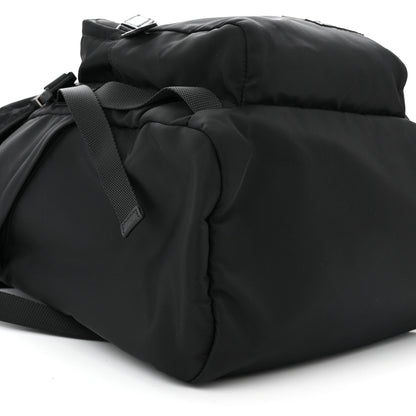 Prada Re-Nylon Saffiano Logo Double Buckle Backpack Black 9 of 10