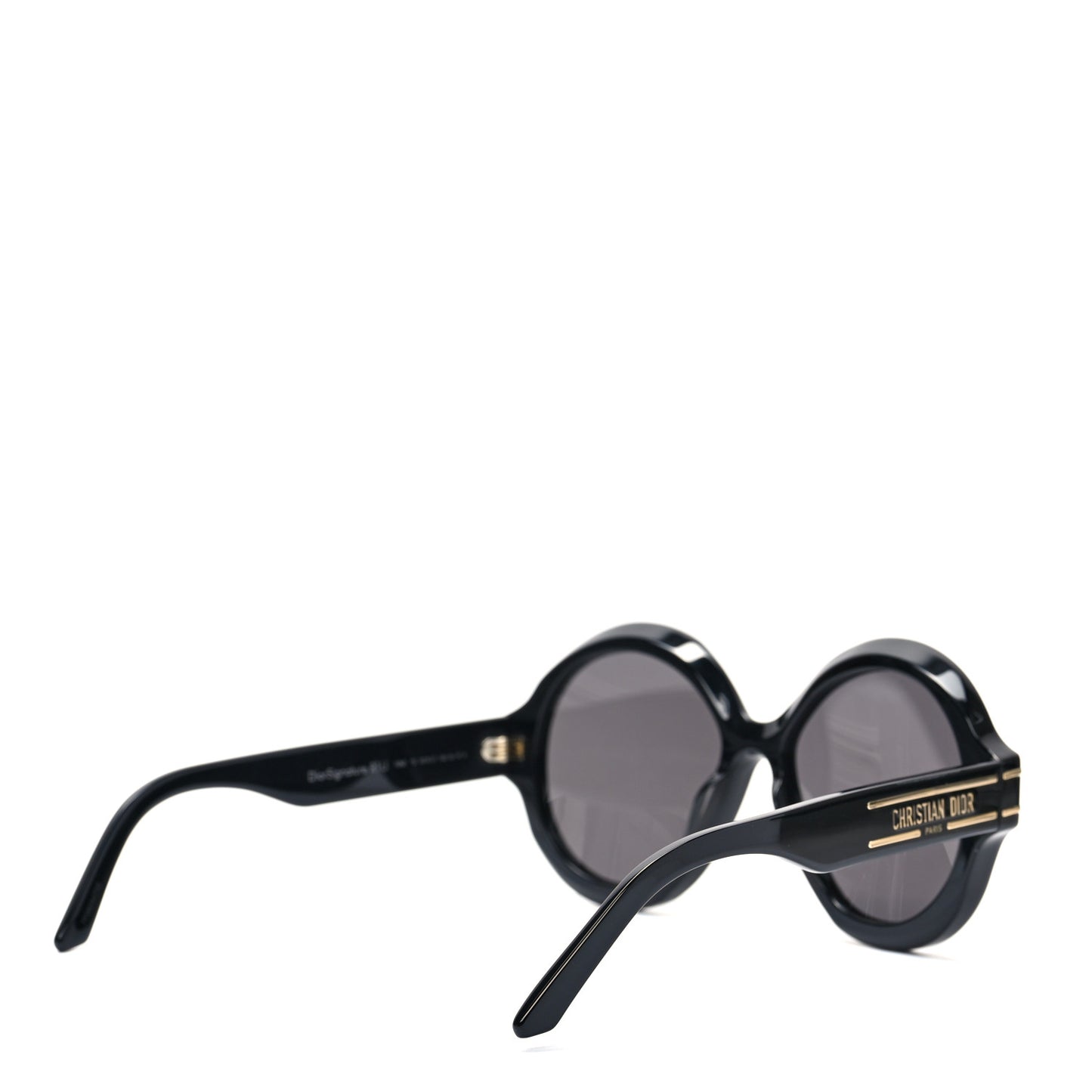 Diorsignature R1U Round Sunglasses Black