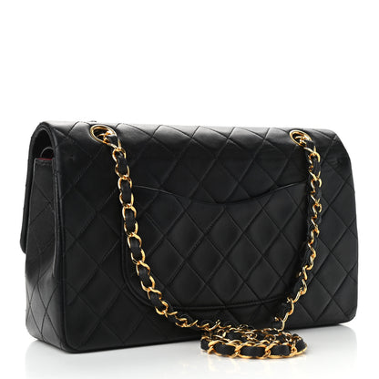 Chanel Lambskin Quilted Medium Double Flap Black 3 of 12