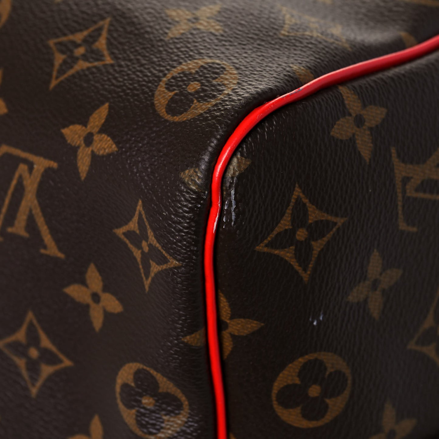 Calfskin Monogram Keepall Bandouliere 50 Coquelicot