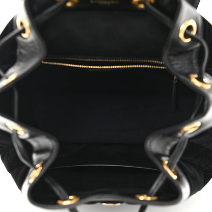 Saint Laurent Velvet Matelasse Vicky Backpack Black 5 of 14