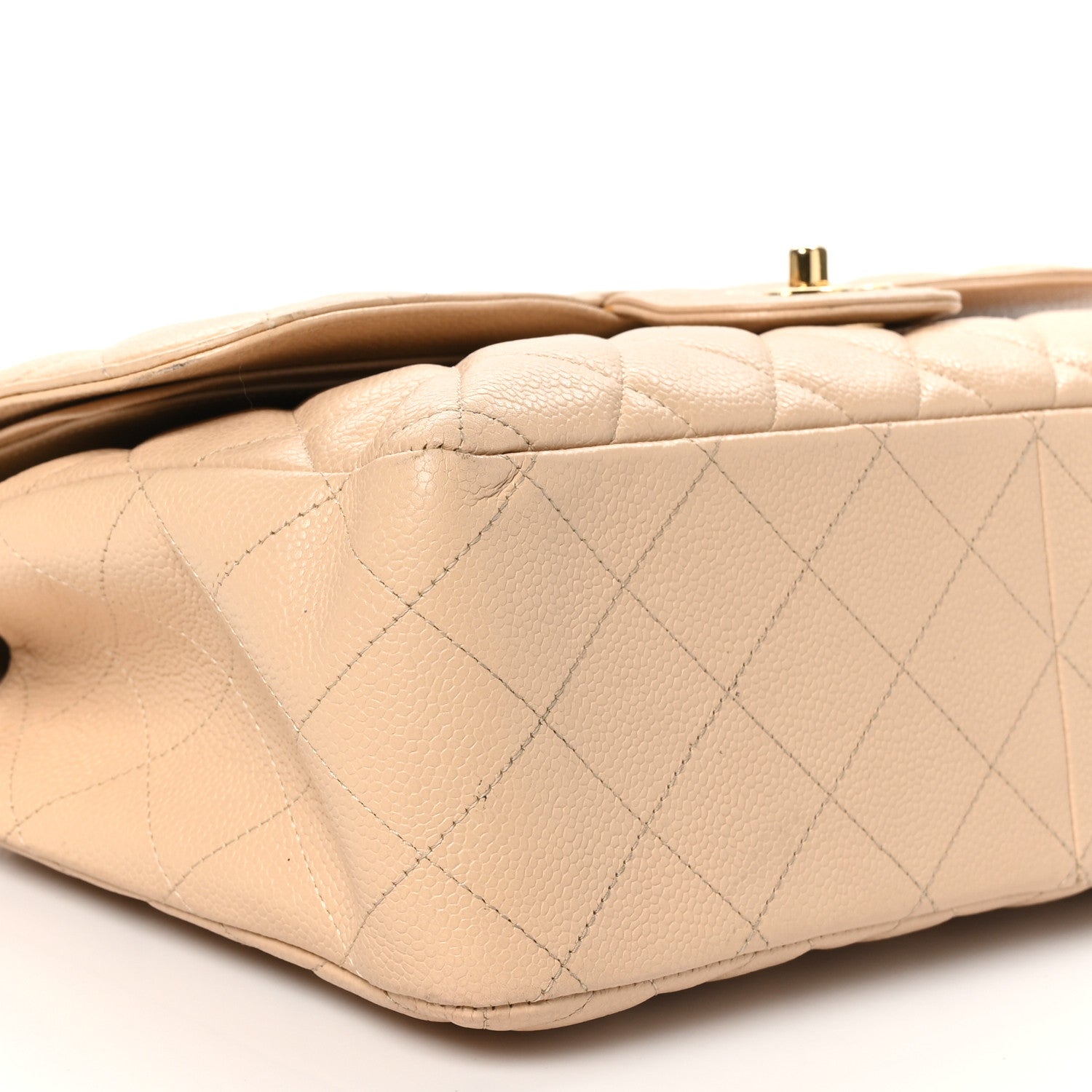 Chanel Caviar Quilted Jumbo Double Flap Light Beige 8 of 10