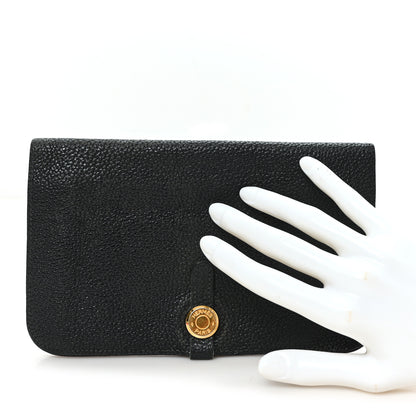 Hermes Togo Dogon Duo Wallet Black 2 of 11
