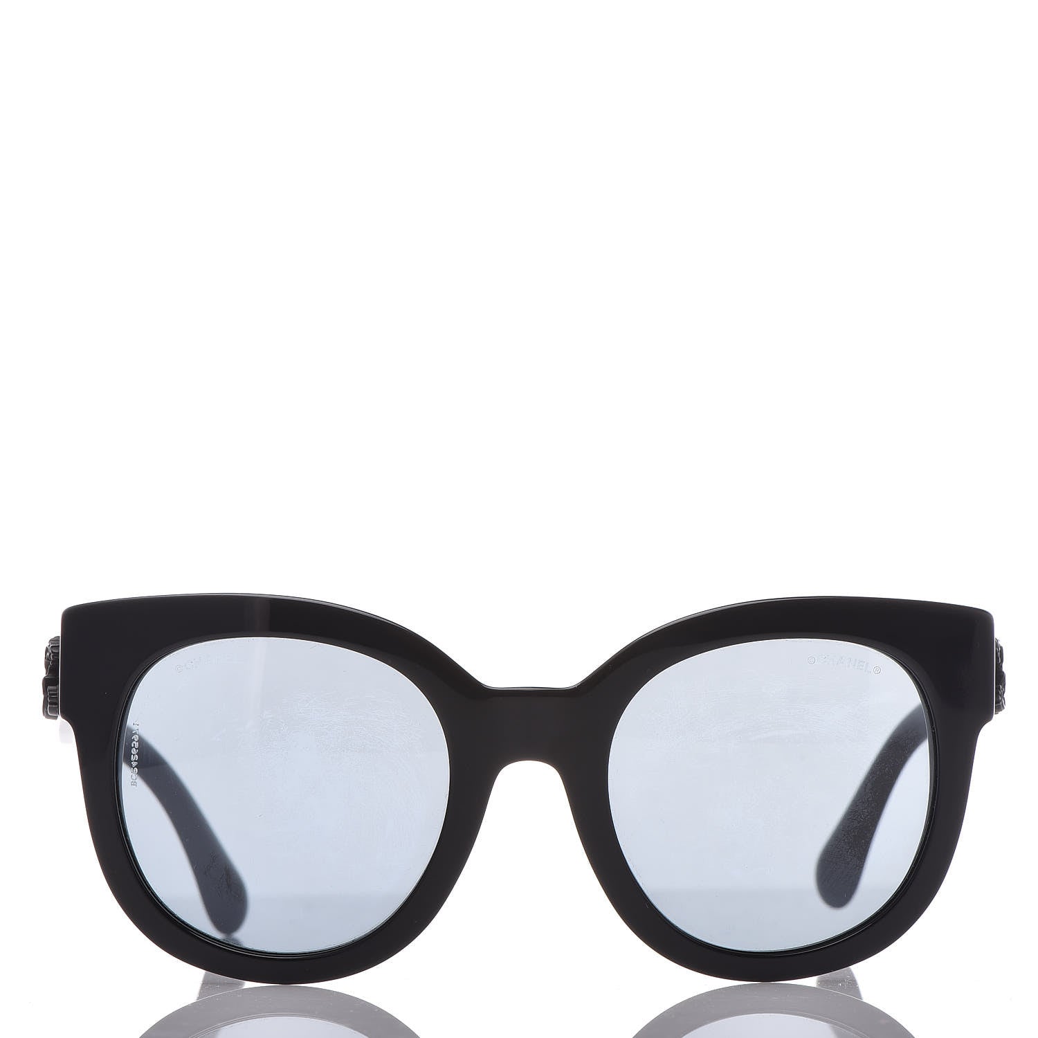 Chanel Acetate Butterfly Signature CC Sunglasses 5358 Black 4 of 9
