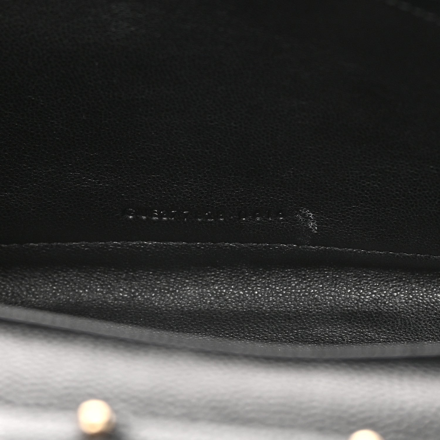 Saint Laurent Grain De Poudre Matelasse Chevron Monogram Chain Wallet Black 8 of 15