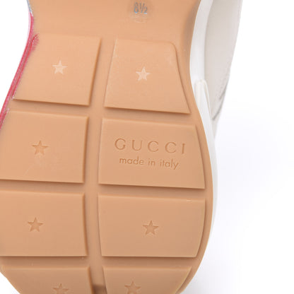 Gucci Calfskin Web Printed Mens Rhyton Sneakers 8.5 Mystic White 6 of 8