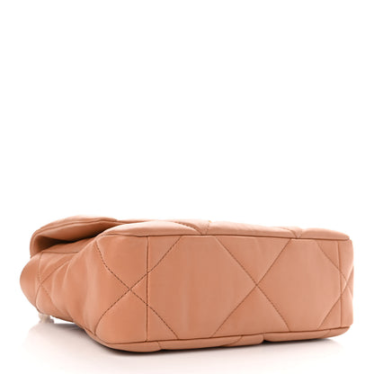 Chanel Lambskin Quilted Medium Chanel 19 Flap Light Brown 4 of 10