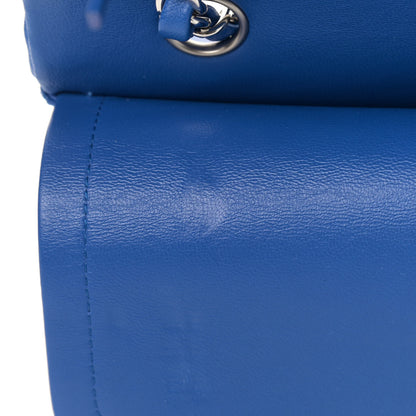 Chanel Lambskin Quilted Medium Double Flap Blue 13 of 14