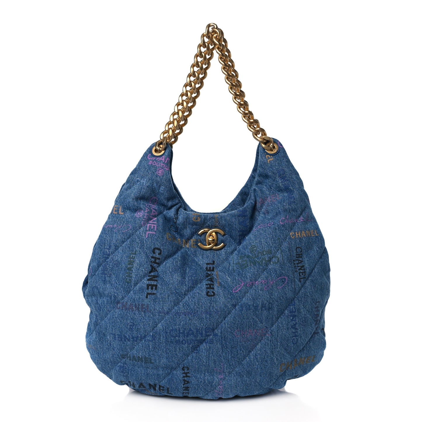 Denim Quilted Denim Mood Maxi Hobo Blue Multicolor