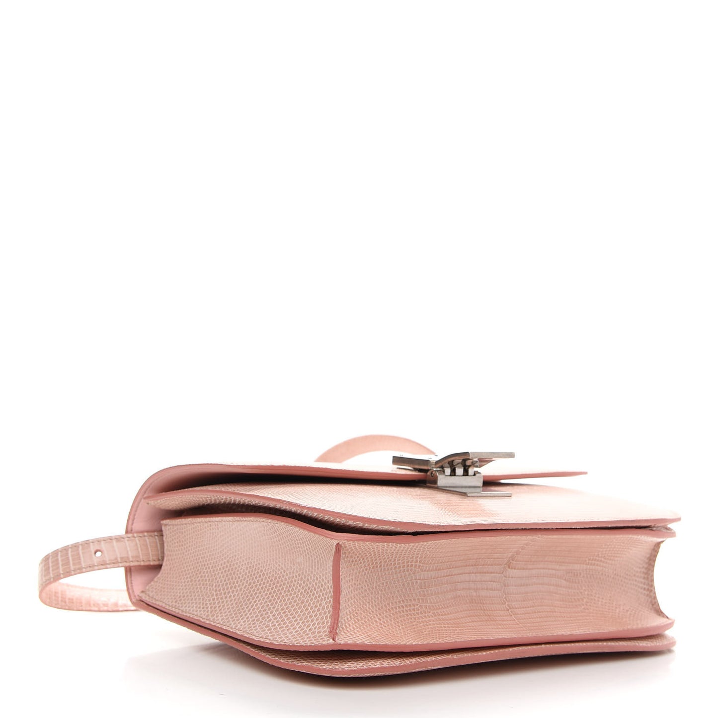 Lizard Medium Classic Box Flap Bag Pink
