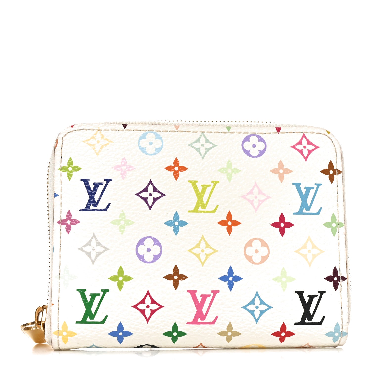 Louis Vuitton Monogram Multicolor Zippy Coin Purse Wallet White Raisin 1 of 6