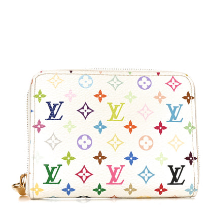 Louis Vuitton Monogram Multicolor Zippy Coin Purse Wallet White Raisin 1 of 6
