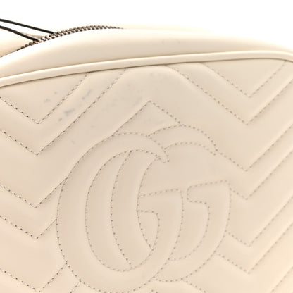 Gucci Calfskin Matelasse Small GG Marmont Chain Shoulder Bag White 13 of 13