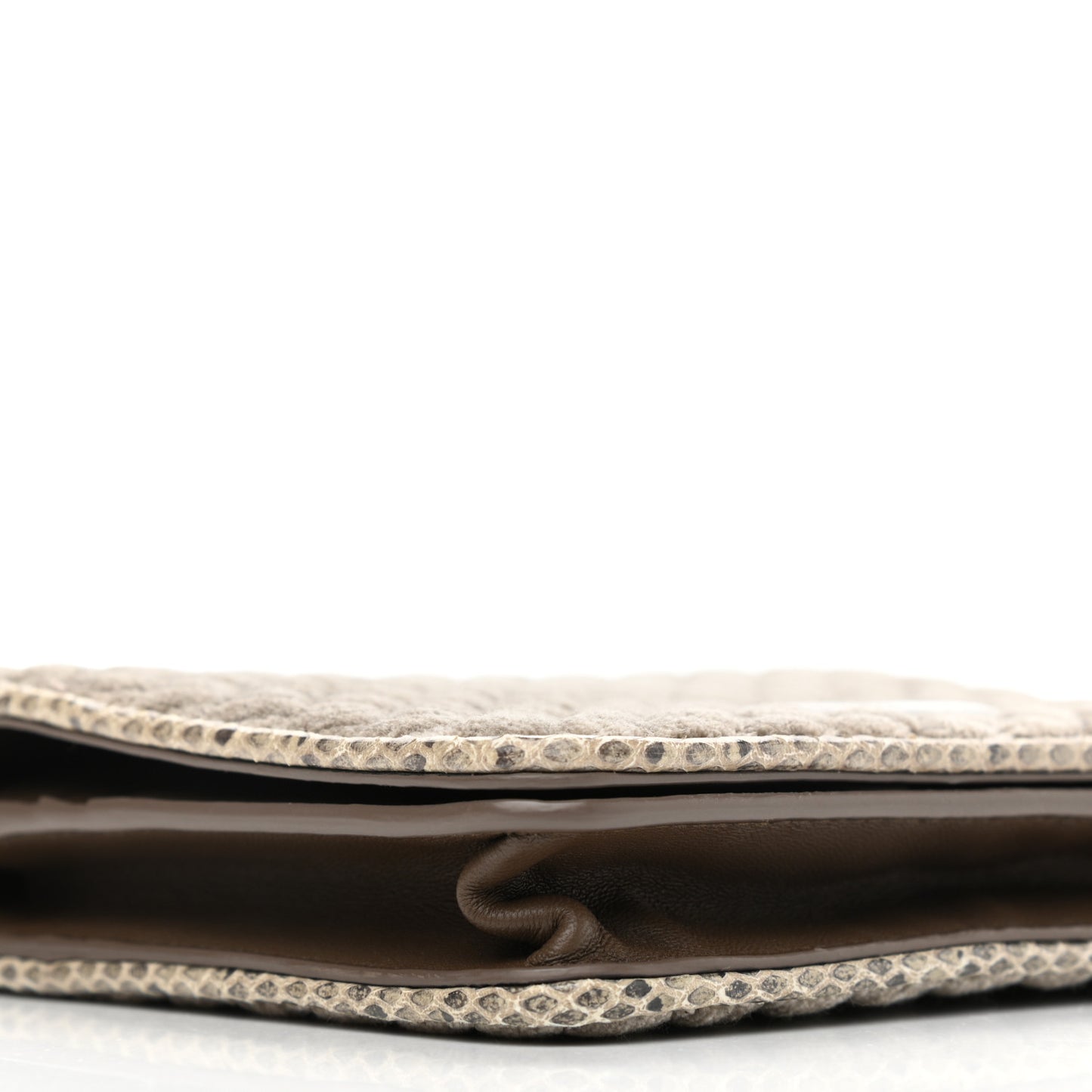 Velvet Ayers Intrecciato Butterfly Chain Wallet Mist