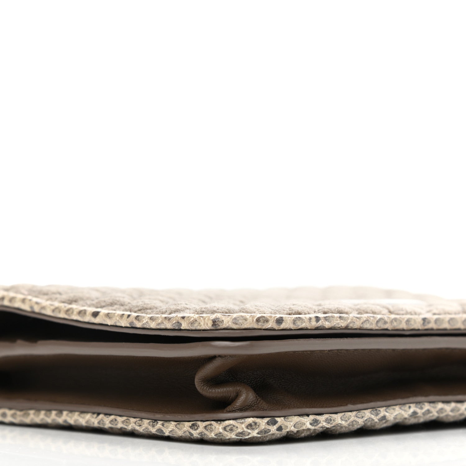 Bottega Veneta Velvet Ayers Intrecciato Butterfly Chain Wallet Mist 9 of 10