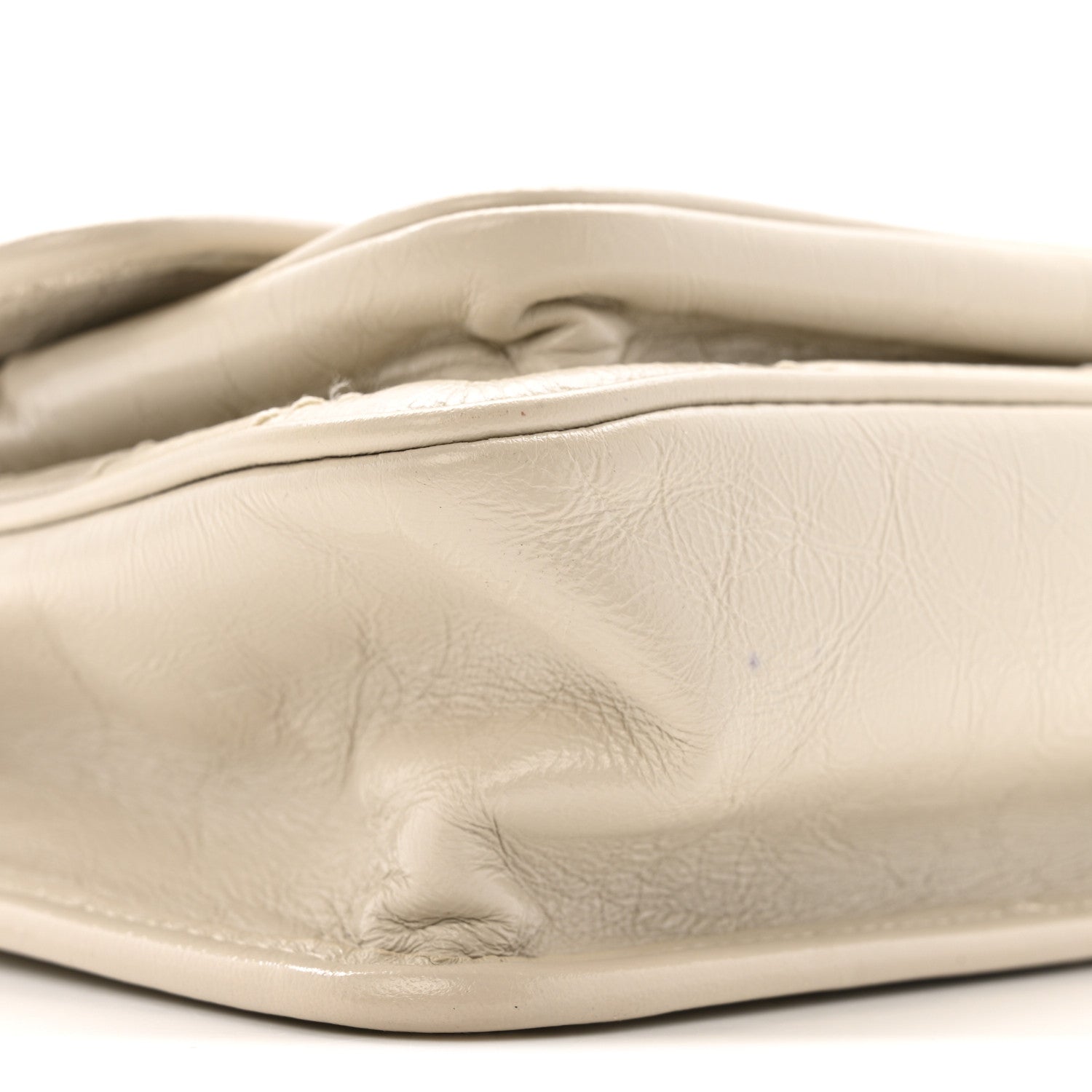 Saint Laurent Crinkled Calfskin Matelasse Monogram Baby Niki Chain Satchel Crema Soft 9 of 13