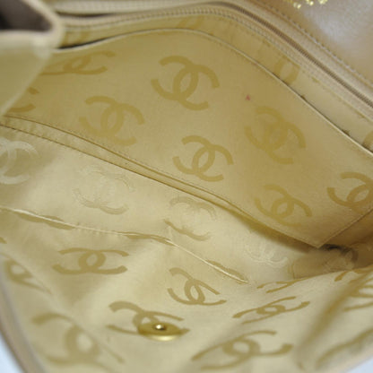 Chanel Leather Quilted Surpique Flap Beige 6 of 10