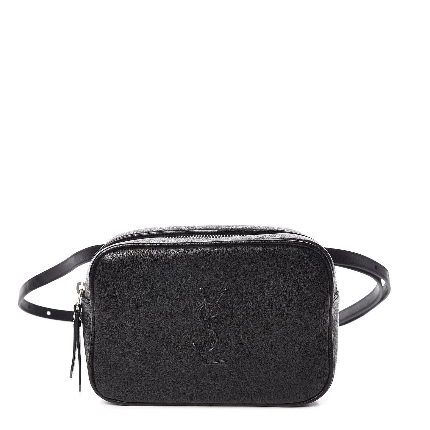 Lambskin Monogram Lou Belt Bag Black