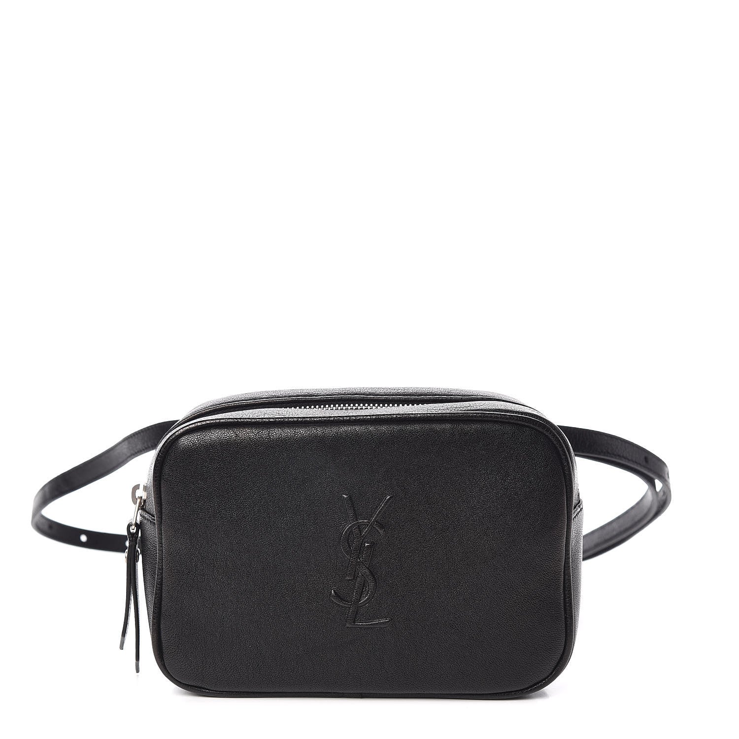 Saint Laurent Lambskin Monogram Lou Belt Bag Black 1 of 10